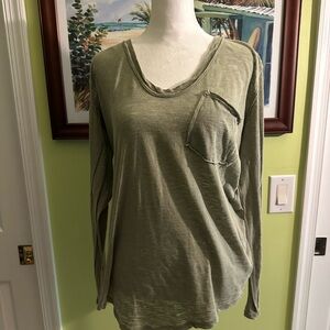 Free People Olive Green Women's Top